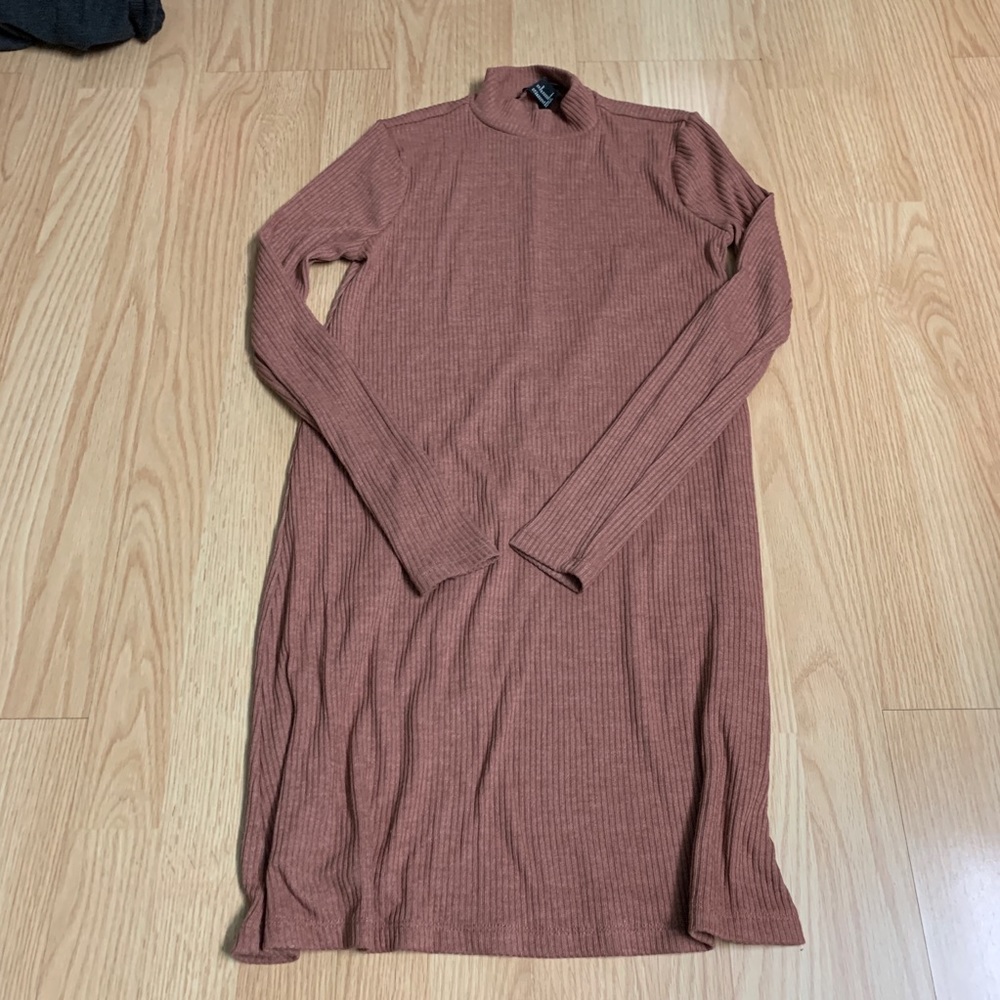 Forever 21 pink mock neck sweater dress